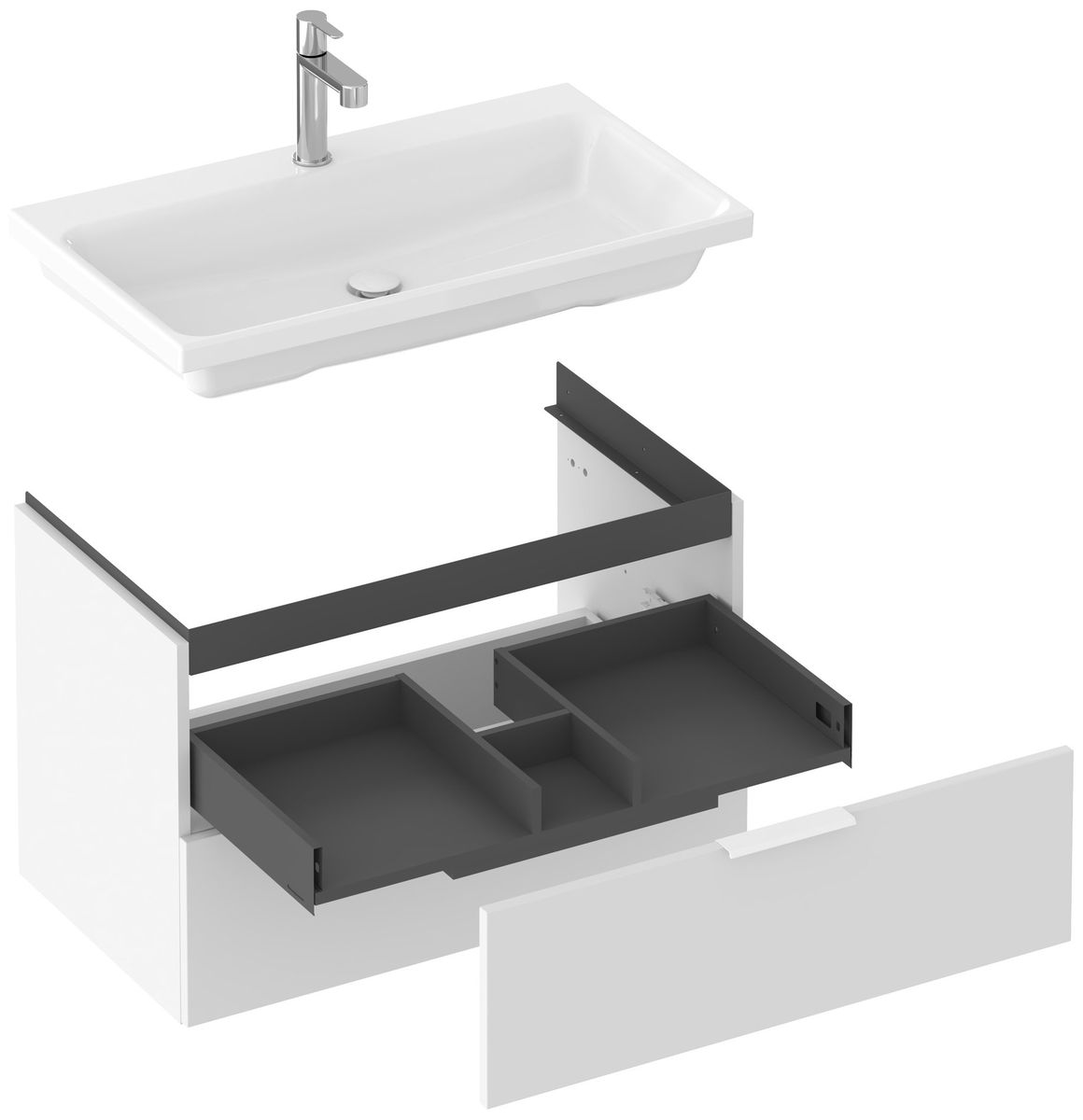 Ravak SD Comfort II 80 spintelė po praustuvu balta X000001819