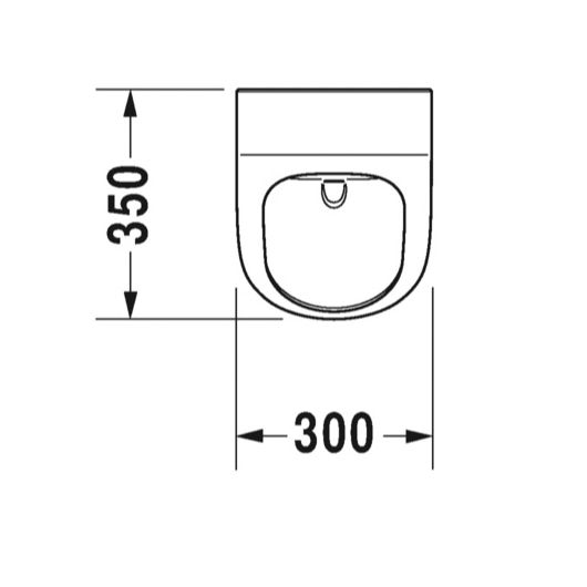 Pisuaras Duravit Me By Starck Rimles su vidiniu vandens įvadu, baltas, 2809300000