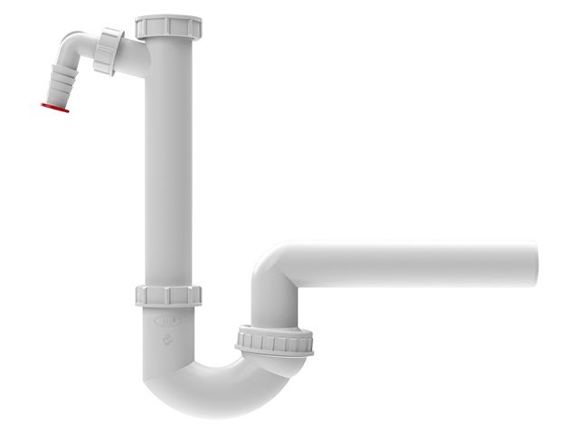 Sifonas plautuvei HL 100/50 DN40х6/4" su pajungimu indaplovei arba skalbimo mašinai Sifonas plautuvei HL 100/50 DN40х6/4" su pajungimu indaplovei arba skalbimo mašinai