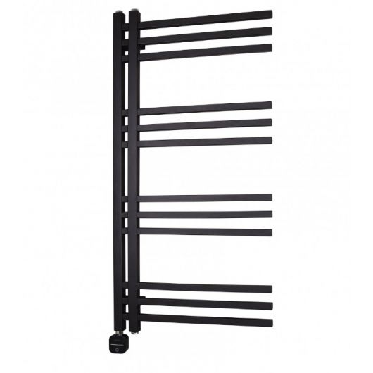 Elektrinis rankšluosčių džiovintuvas Wobbee Flint 50x100 cm, kairinis, juodas Elektrinis rankšluosčių džiovintuvas Wobbee Flint 50x100 cm, kairinis, juodas