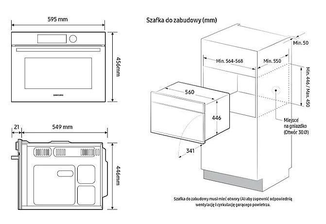 Įmontuojama kompaktiška orkaitė su mikrobangų funkcija Samsung NQ5B5763DBK Įmontuojama kompaktiška orkaitė su mikrobangų funkcija Samsung NQ5B5763DBK