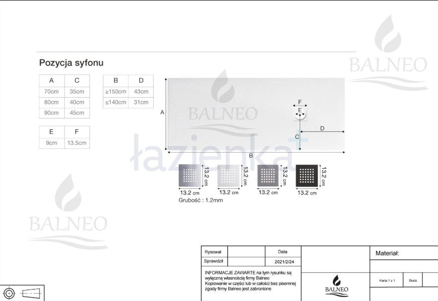 Dušo padėklas Balneo Stone Tray "serie F" 80x120x2,5 cm, spalva Dark Grey, STFDG8012025 Dušo padėklas Balneo Stone Tray "serie F" 80x120x2,5 cm, spalva Dark Grey, STFDG8012025