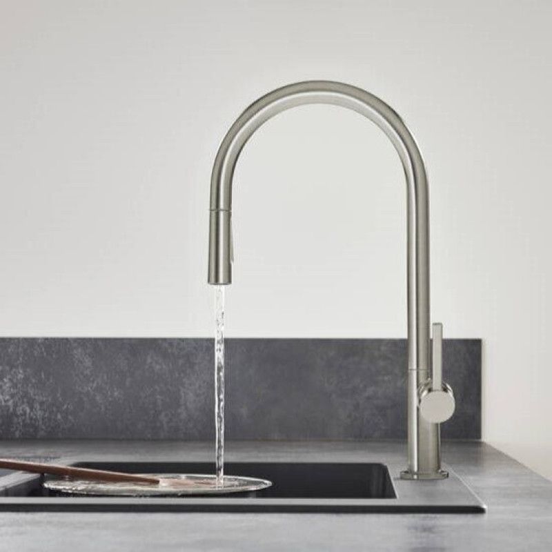 Maišytuvas plautuvei Hansgrohe TALIS 210 M54 su ištraukiamu dušeliu 2jet sBox, nerūdijančio plieno, 72801800 Maišytuvas plautuvei Hansgrohe TALIS 210 M54 su ištraukiamu dušeliu 2jet sBox, nerūdijančio plieno, 72801800