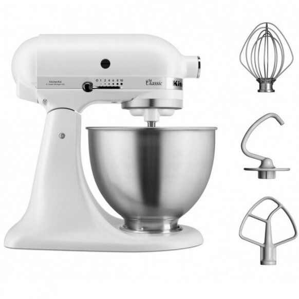 Virtuvinis kombainas KitchenAid Classic 4,3 L Balta matinė, 5K45SSEFW