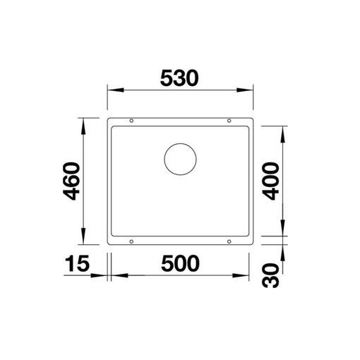 Plautuvė BLANCO (523432) Subline 500-U Silg PDUR Antracito 4020684682572