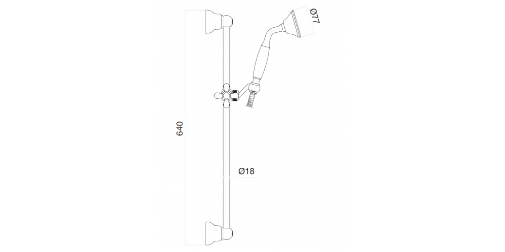 Dušo komplektas Fiore Retro Black 30039406, chromas, 30039406