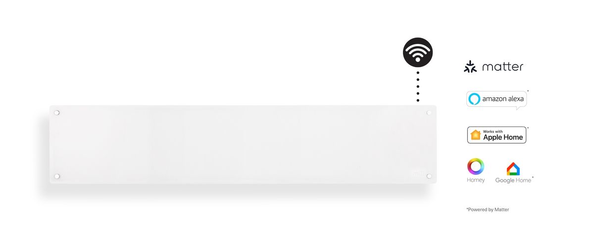 Panelinis šildytuvas Mill GL800LWIFI3 GEN3; 800 W | Tinka patalpoms iki 8–16 m² | Balta | IPX4