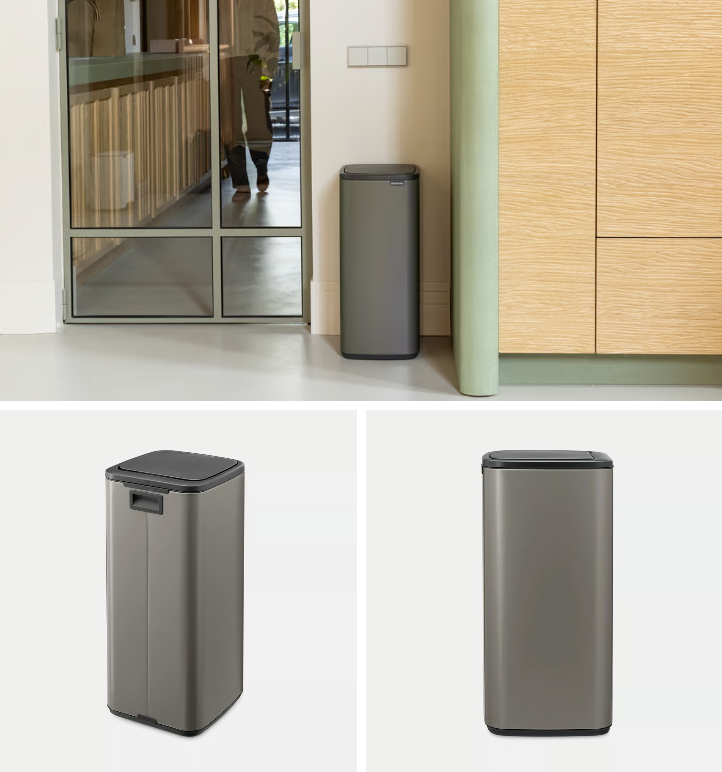 Šiukšlių dėžė Brabantia Bo Touch, 30L., Platinum, 238260