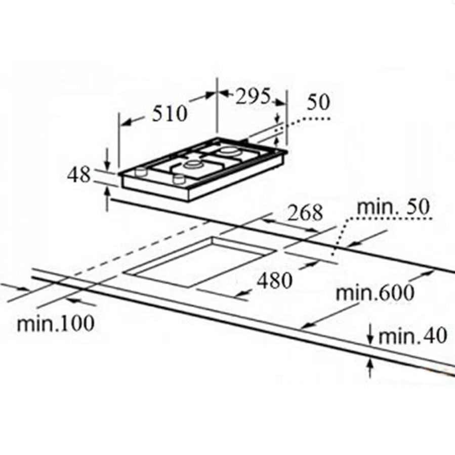 Dujinė kaitlentė Schlosser THG3151M FFD Dujinė kaitlentė Schlosser THG3151M FFD