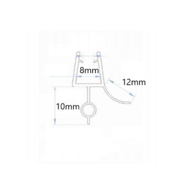Dušo kabinų detalės ST0010008 (šluotelė 1000 mm, 8 mm stiklui)