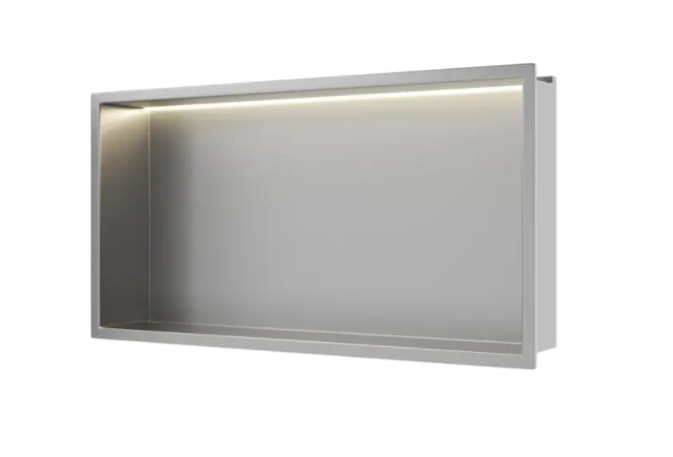 Įleidžiama sieninė lentyna Balneo Wall Box LED nerūdijančiojo plieno sp., 60x30x10 cm, B0101010109-2 Įleidžiama sieninė lentyna Balneo Wall Box LED nerūdijančiojo plieno sp., 60x30x10 cm, B0101010109-2