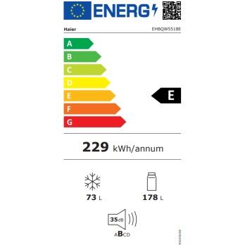 Įmontuojamas šaldytuvas Haier ID Titanium 2, EHBQW5518E