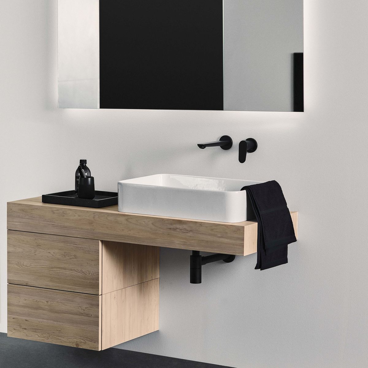 Potinkinis praustuvo maišytuvas Ideal Standard Cerafine O, 224 mm, juoda matinė, BD133XG