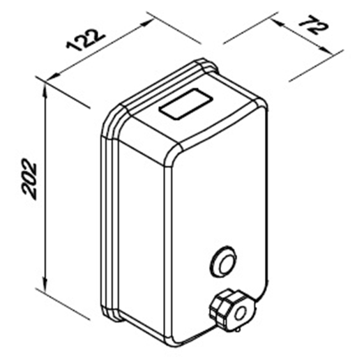 Skysto muilo dozatorius Faneco Duo 1 l, S1000SPP