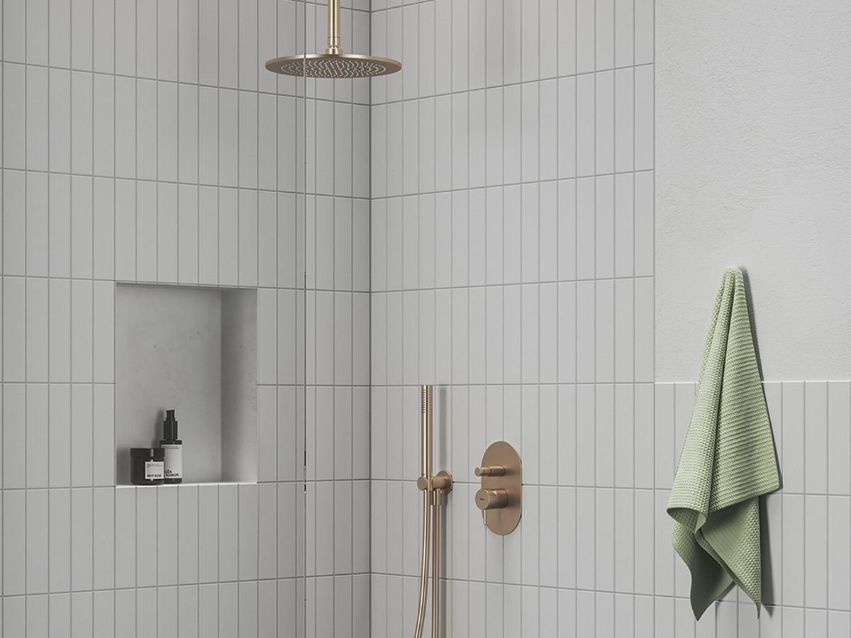 Ravak dušo galvos laikiklis iš lubų 30 cm Rose Gold Brushed X07P713