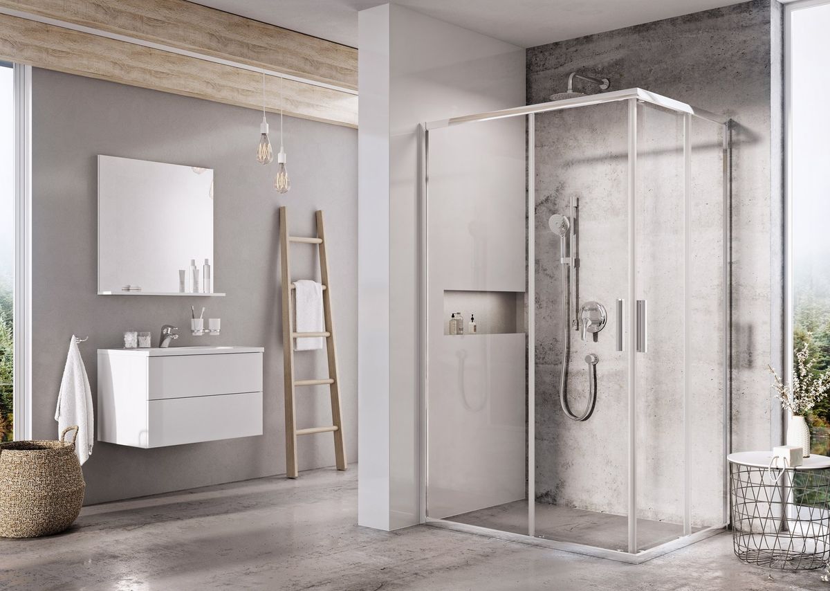 Dušo kabinos komplektas Ravak SET 18L - BLSRV2K+BLSRV2K 80x120, blizgi+stiklas Transparent Dušo kabinos komplektas Ravak SET 18L - BLSRV2K+BLSRV2K 80x120, blizgi+stiklas Transparent