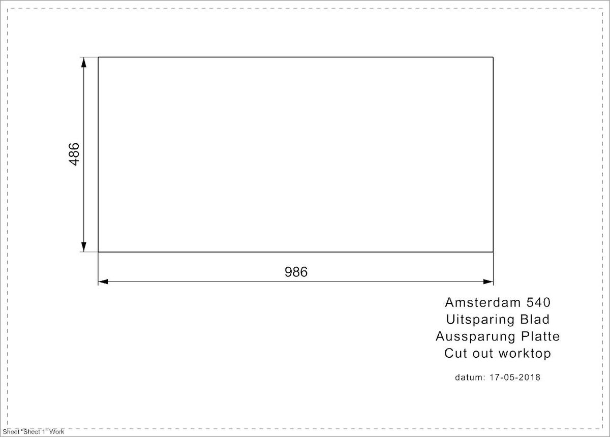 Granitinė plautuvė Reginox Amsterdam 540, juoda R30806