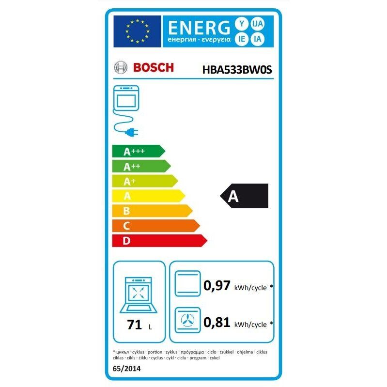 Elektrinė orkaitė Bosch HBA533BW0S