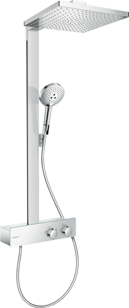 Dušo sistema HANSGROHE Raindance E 300 1jet EcoSmart su ShowerTablet 350 termostatu, chromo, 27362000 Dušo sistema HANSGROHE Raindance E 300 1jet EcoSmart su ShowerTablet 350 termostatu, chromo, 27362000