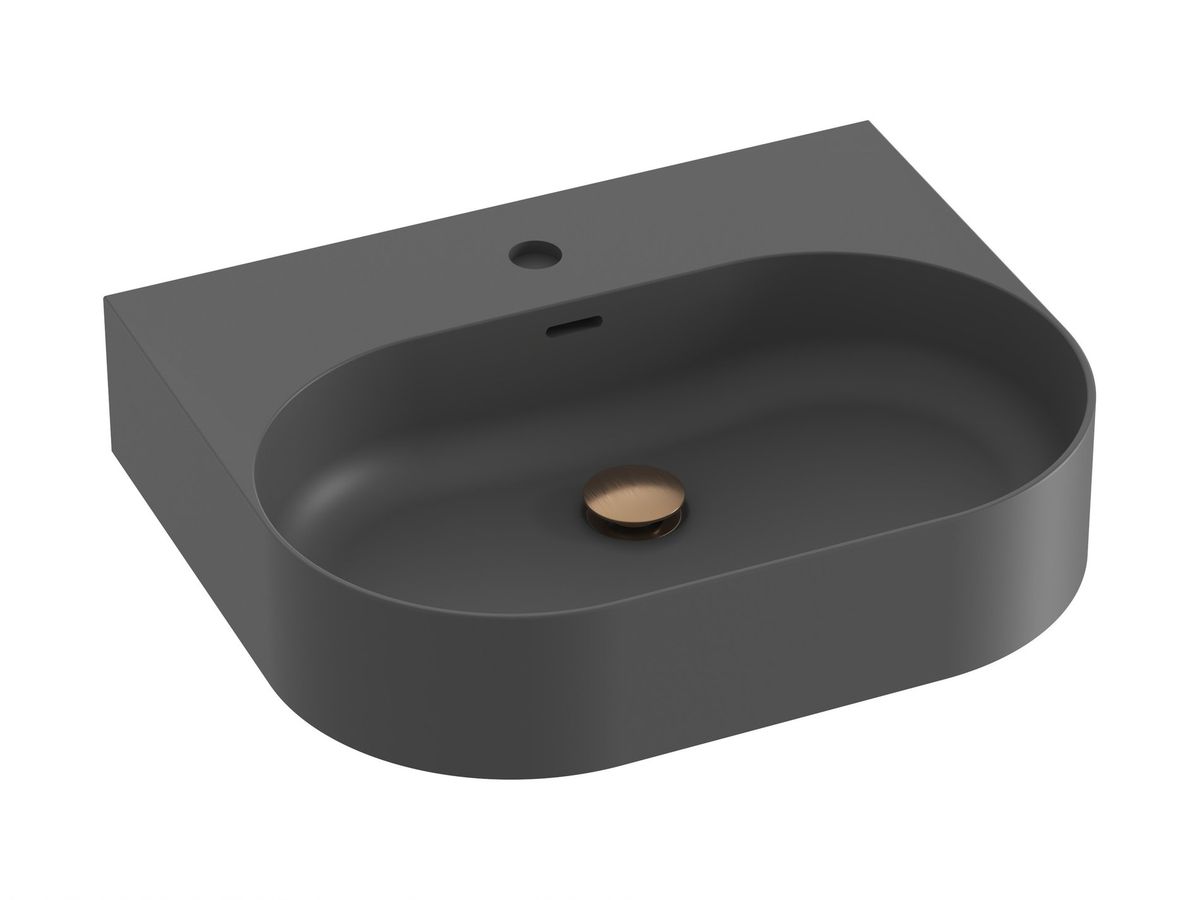 Keraminis praustuvas Ravak Ceramic Slim Wall O 55 N, antracitas, XJX03155002