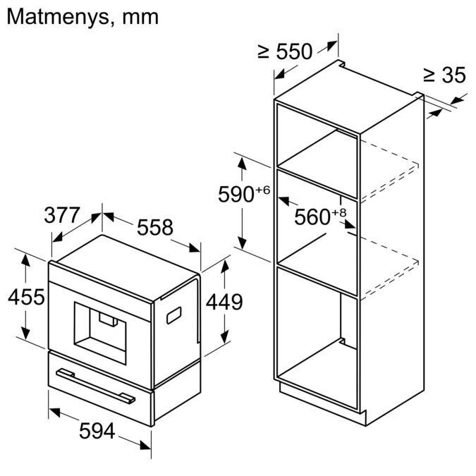 Įmontuojamas automatinis kavos aparatas Bosch CTL7181W0 Įmontuojamas automatinis kavos aparatas Bosch CTL7181W0