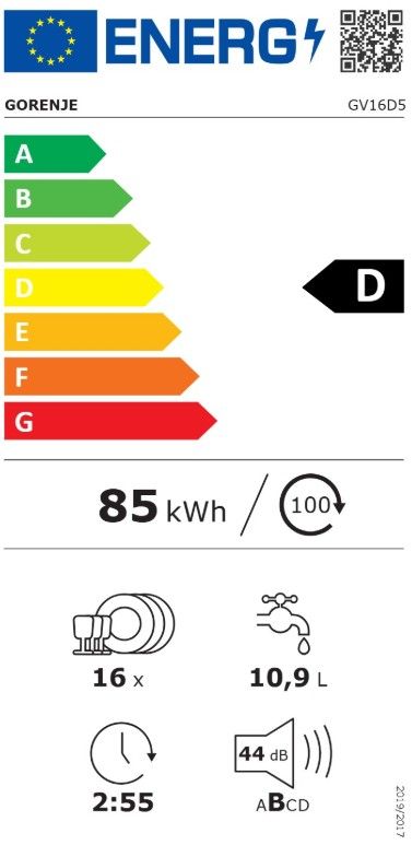 Indaplovė Gorenje GV16D5 Indaplovė Gorenje GV16D5