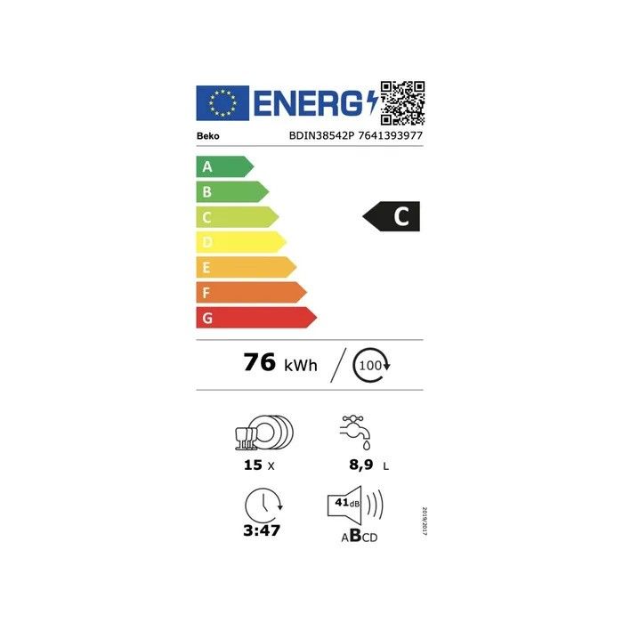Įmontuojama indaplovė Beko BDIN38542P Įmontuojama indaplovė Beko BDIN38542P