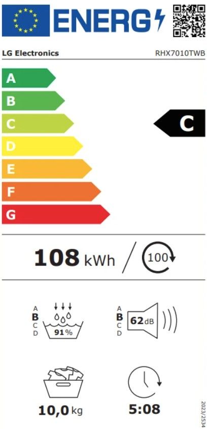 Džiovyklė LG RHX7010TWB Džiovyklė LG RHX7010TWB