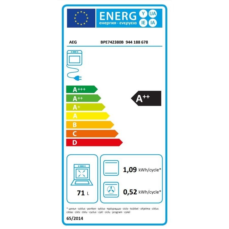 Elektrinė orkaitė AEG BPE742380B