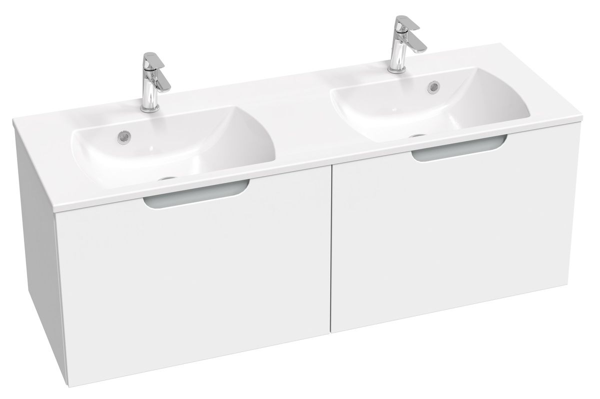 Dvigubas praustuvas Classic II 1300 Slim su persipilymu, baltas XJX01113001