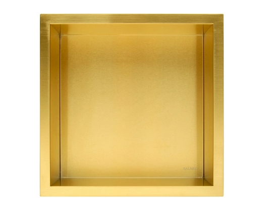 Įleidžiama sieninė lentyna Balneo Wall Box ONE su rėmeliu, aukso sp., 30x30x7 cm OB-BR1 Įleidžiama sieninė lentyna Balneo Wall Box ONE su rėmeliu, aukso sp., 30x30x7 cm OB-BR1