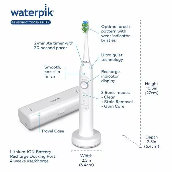 Elektrinis dantų šepetėlis Waterpik STW-03 Elektrinis dantų šepetėlis Waterpik STW-03