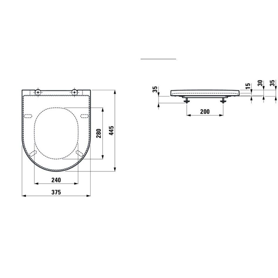 Unitazo dangtis Kartell by Laufen Soft Close, balta, H8913330000001