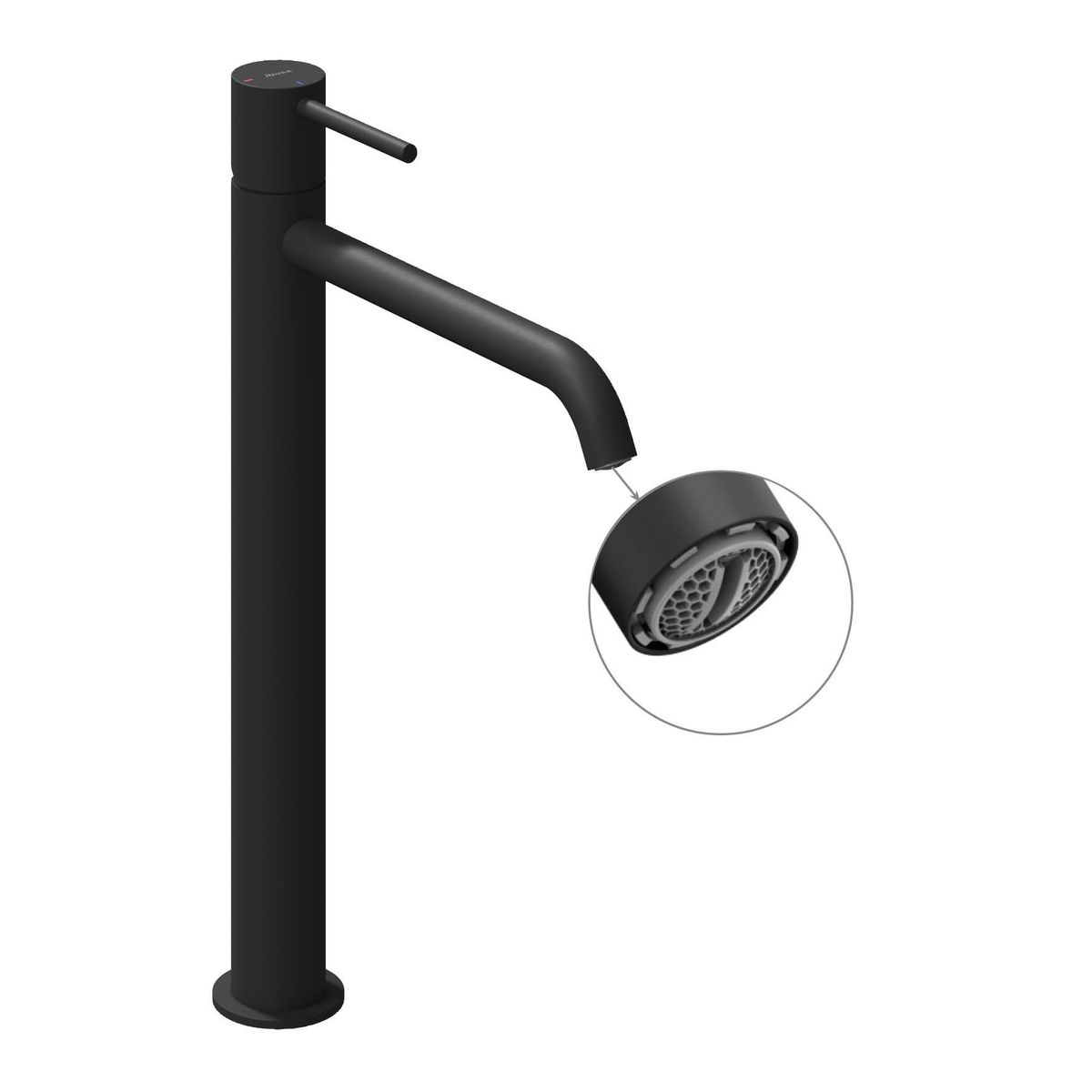 Ravak Praustuvo maišytuvas BeCool 340 mm be dugno vožtuvo, Black Matt X070406