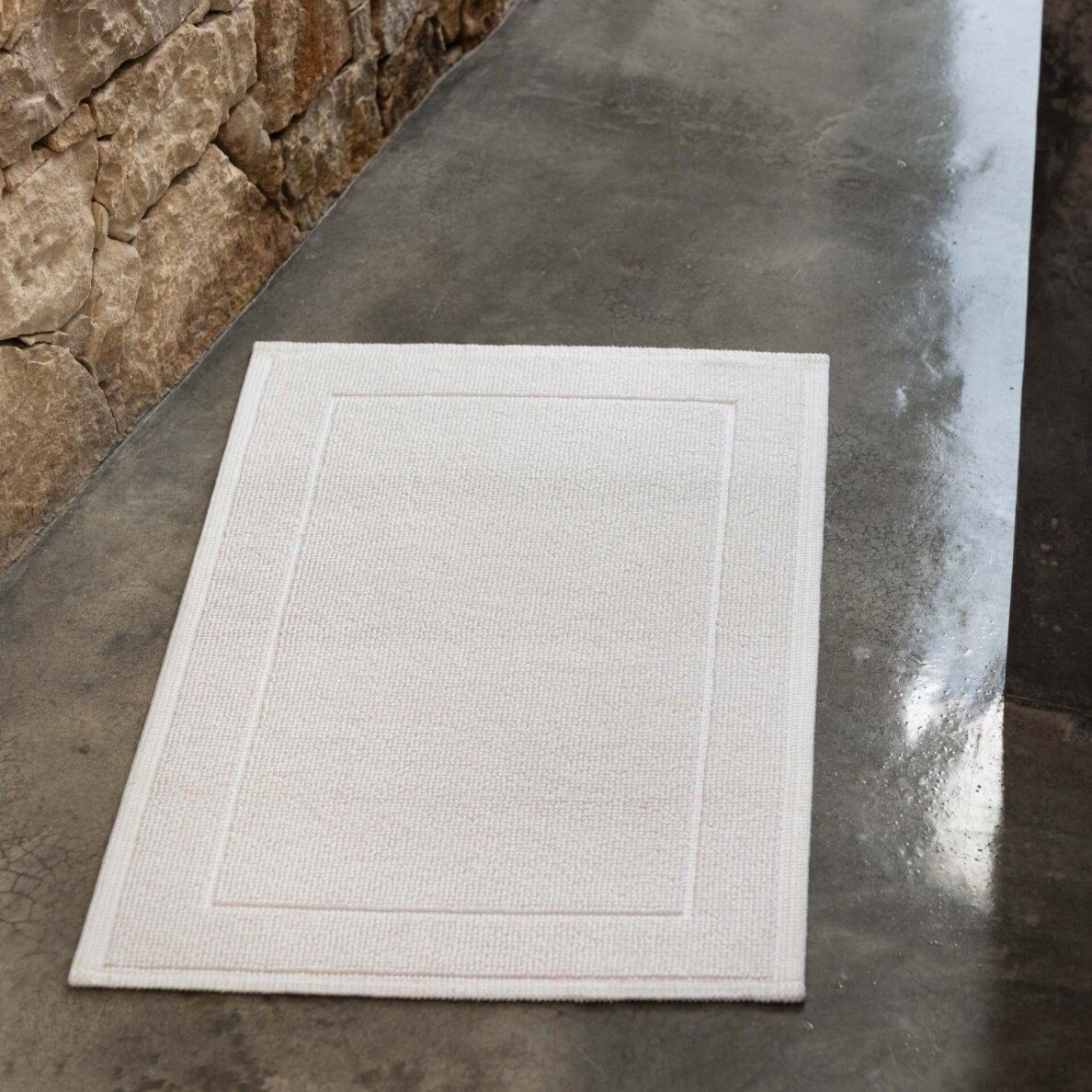 Medvilninis vonios grindų kilimėlis Egoist thin storm 50x80 cm