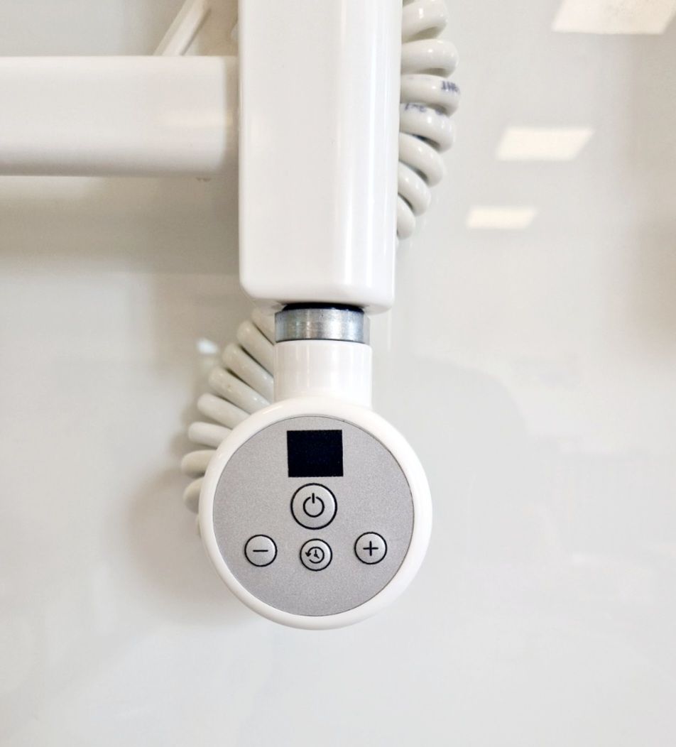 Tenas Ecoradco SUN DIGITAL 750 W baltas su laidu, ekranėliu, termostatu