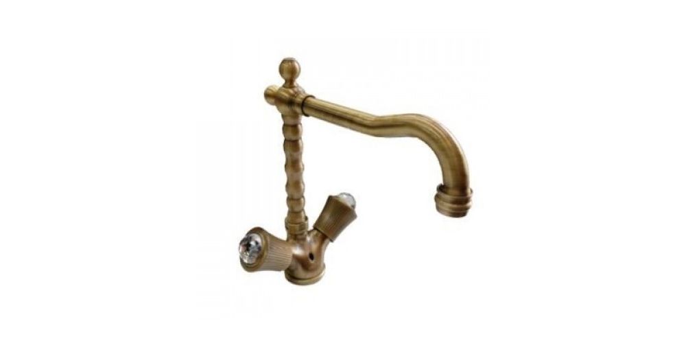 Maišytuvas praustuvui VENERE SKY, sendinta bronza/swarovski rankelnėlė, su dugno vožtuvu,13ZZ0625 Maišytuvas praustuvui VENERE SKY, sendinta bronza/swarovski rankelnėlė, su dugno vožtuvu,13ZZ0625