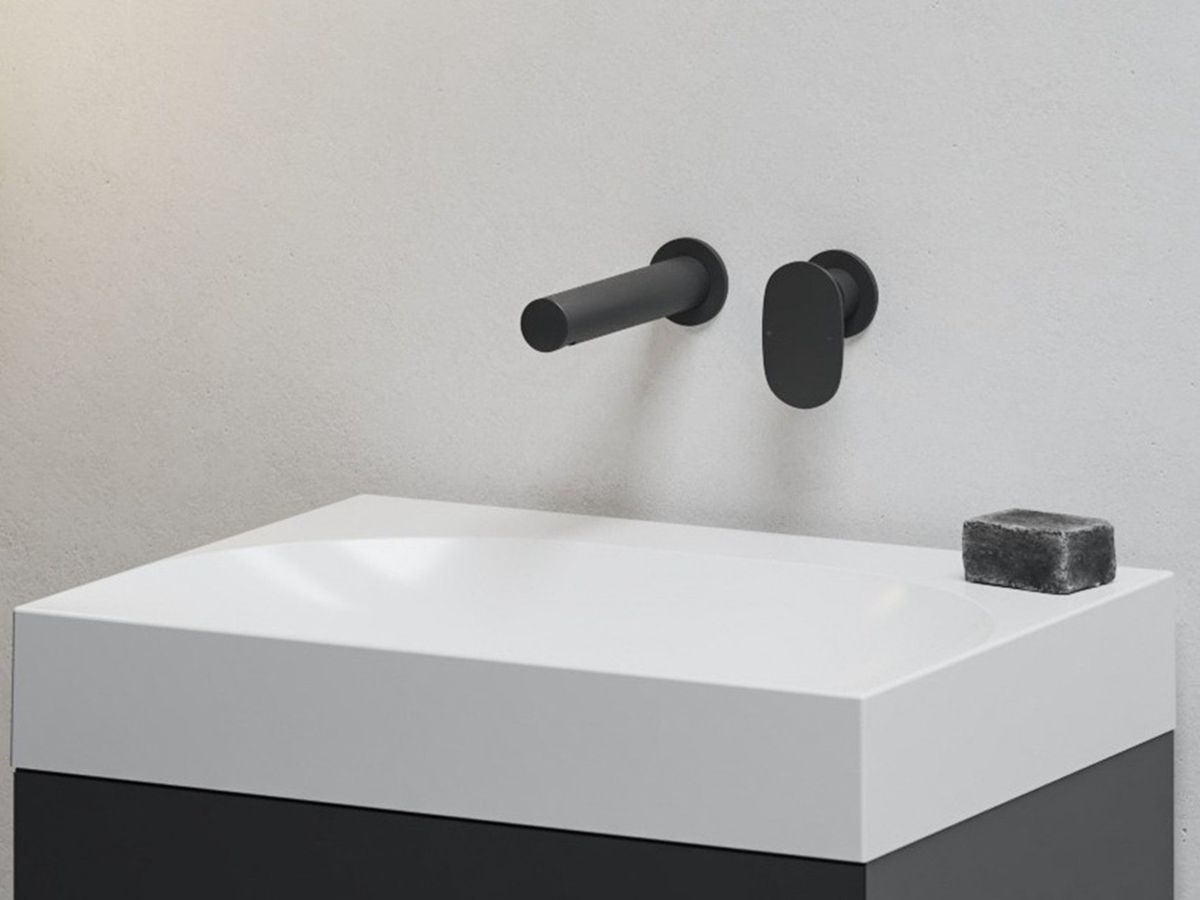 Potinkinis praustuvo maišytuvas su korpusu, Ravak SG 019.20BLM.O1, matinės juodos, X070546