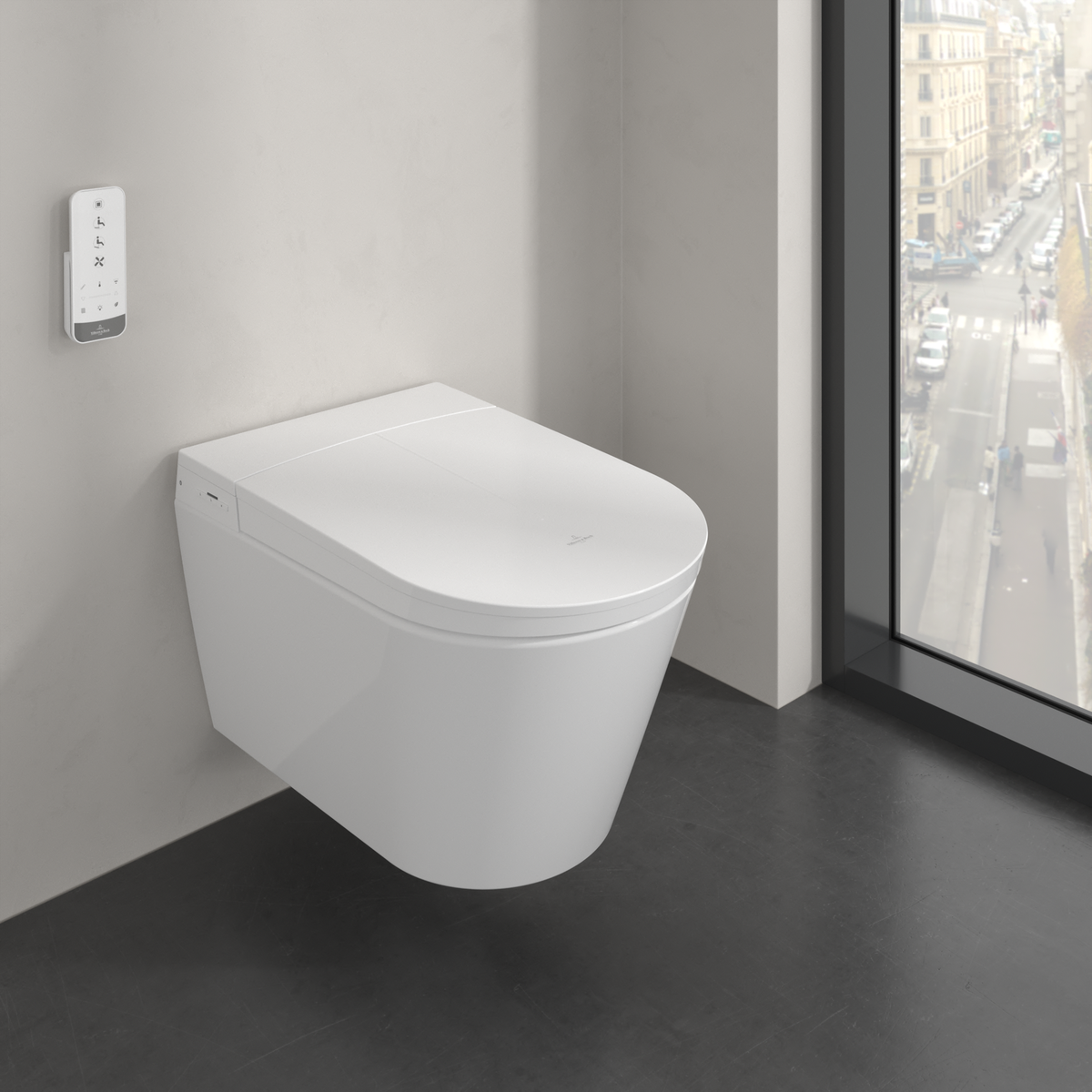 Pakabinamas klozetas Villeroy & Boch TIVO su bide funkcija, directFlush V22EM101 Pakabinamas klozetas Villeroy & Boch TIVO su bide funkcija, directFlush V22EM101