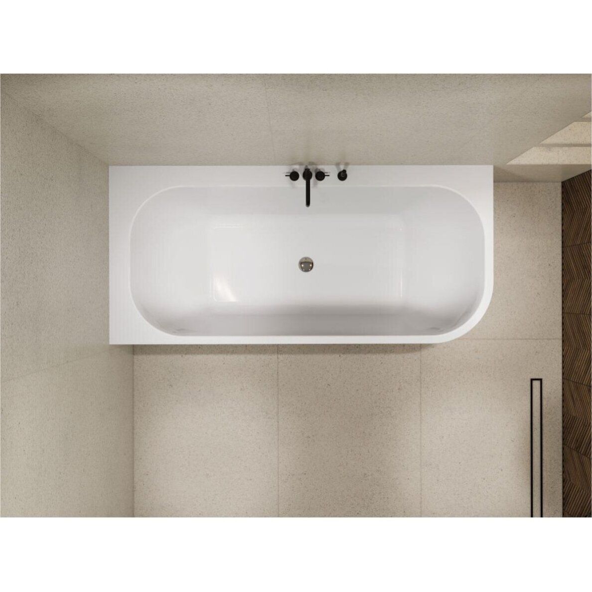 Lieto akmens vonia Bathesa Vesta R 186x87 cm