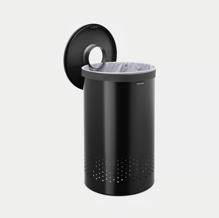 Skalbinių dėžė Brabantia 60 L, Matt Black, 242380