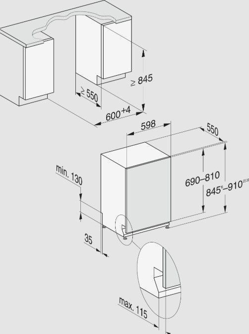 Įmontuojama indaplovė Miele G 7265 SCVi XXL, 60 cm