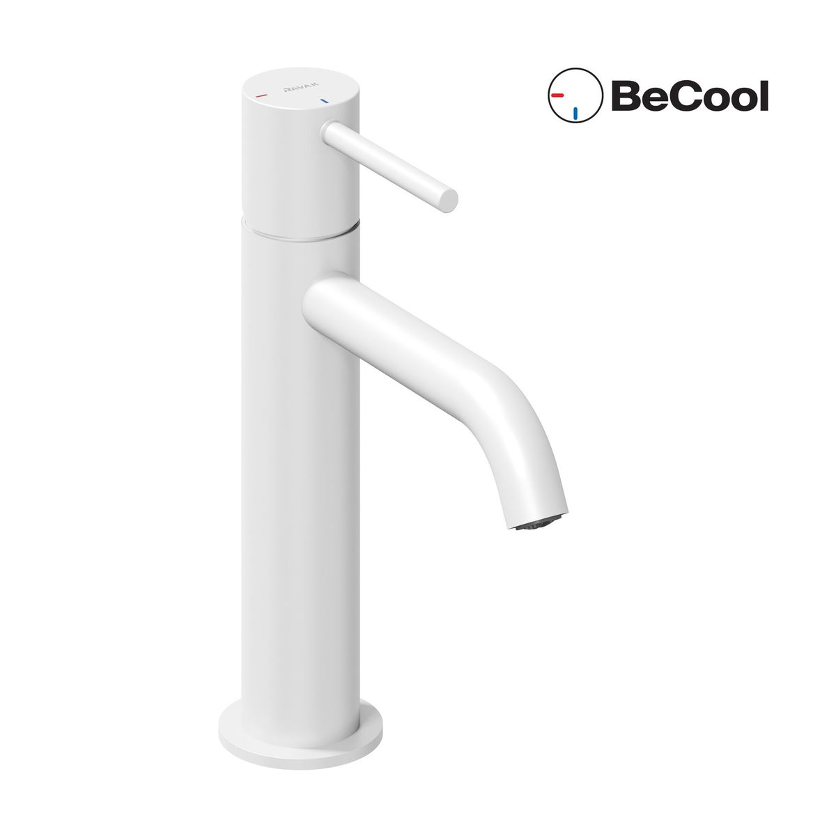 Praustuvo maišytuvas Ravak Espirit BeCool 190 mm be dugno vožtuvo, White Velvet X070395