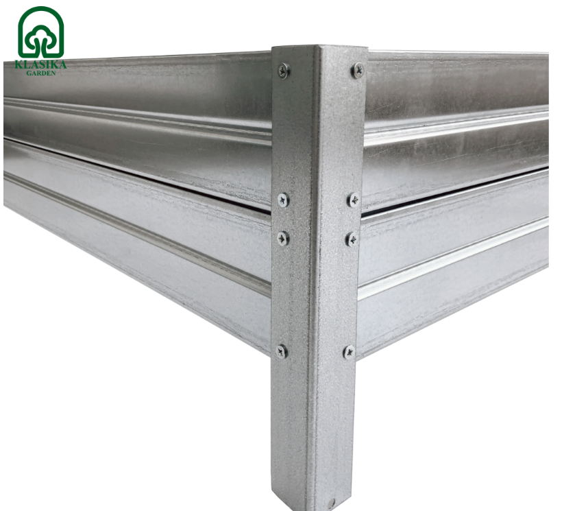 Pakelta lysvė KLASIKA GARDEN, cinkuota, 90x190x20 cm