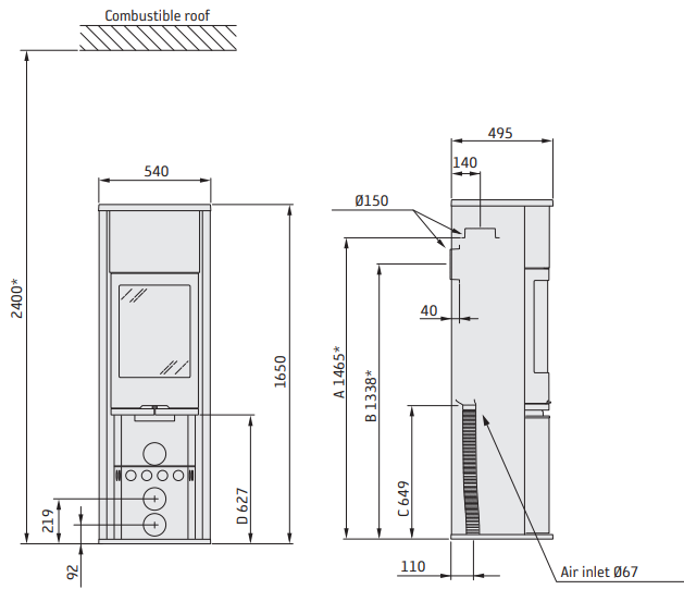 Krosnelė CONTURA C690:2 Style, korpusas juodos spalvos, kompl (798409, 398280, 803646, 798431)