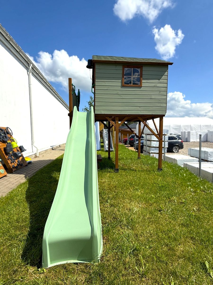 Pastelinė žalia čiuožykla 300 cm