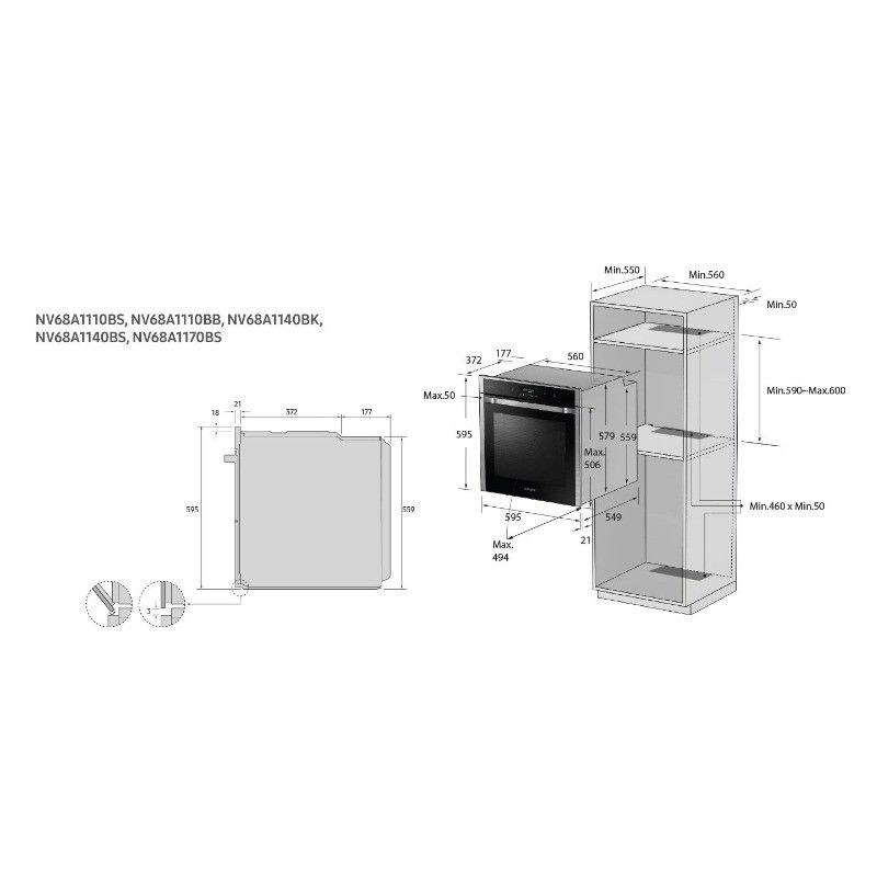 Orkaitė Samsung NV68A1140BK/OL Orkaitė Samsung NV68A1140BK/OL