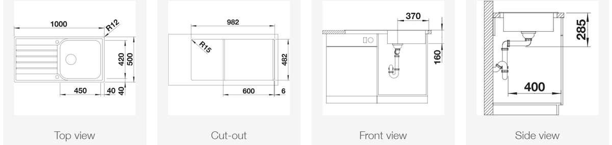 Plieninė plautuvė BLANCO LIVIT XL 6 S 18/10 BRUSHED M.AF