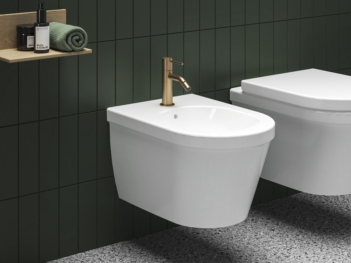 Bidė maišytuvas Ravak Espirit 154 mm be dugno vožtuvo, Rose Gold Brushed X070355