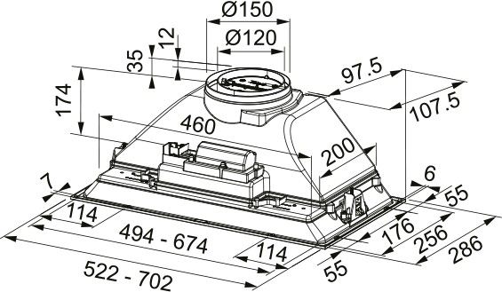 Įmontuojamas gartraukis FRANKE FBI 525 XS HCS, 305.0599.509 Įmontuojamas gartraukis FRANKE FBI 525 XS HCS, 305.0599.509